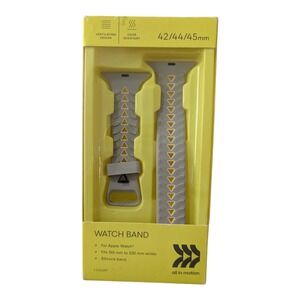 F6. All In Motion Silicone Band fits Apple Watch 42/44/45mm Functional‎ Grey New